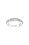 Frankie & Zoe 3-row Diamond Band Ring In White