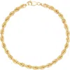Frankie & Zoe 3.85mm Rope Chain Bracelet In Gold