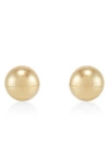 Frankie & Zoe 4mm Half Ball Stud Earrings In Gold
