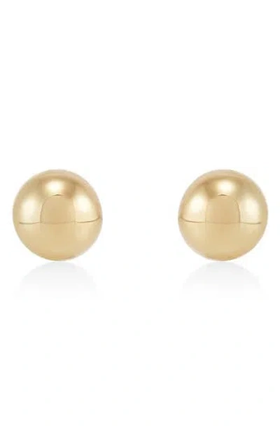 Frankie & Zoe 4mm Half Ball Stud Earrings In Gold