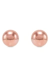 Frankie & Zoe 4mm Half Ball Stud Earrings In Pink