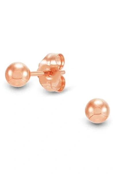 Frankie & Zoe 4mm High Polish Ball Stud Earrings
