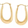 Frankie & Zoe 5mm Oval Hoop Earrings In Gold
