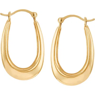 Frankie & Zoe 5mm Oval Hoop Earrings In Gold
