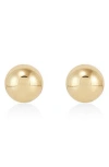 Frankie & Zoe 6mm Half Ball Stud Earrings In Gold