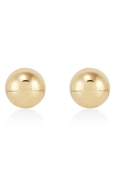 Frankie & Zoe 6mm Half Ball Stud Earrings In Gold