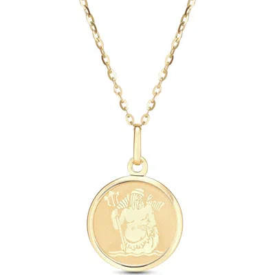 Frankie & Zoe Aquarius Pendant Necklace In Gold
