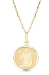 Frankie & Zoe Astrology Medallion Pendant Necklace In Gold