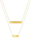 Frankie & Zoe Bar Pendant Layered Necklace In Gold