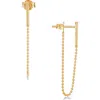 Frankie & Zoe Bead Chain Front/back Earrings