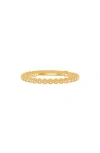 Frankie & Zoe Beaded Band Ring In Gold