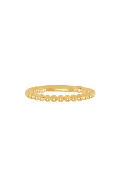 Frankie & Zoe Beaded Band Ring In Gold
