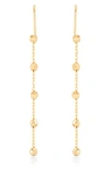 Frankie & Zoe Beaded Threader Drop Earrings In Gold