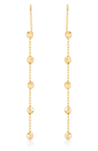 Frankie & Zoe Beaded Threader Drop Earrings In Gold
