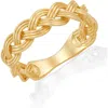 Frankie & Zoe Braided Band Ring In Gold