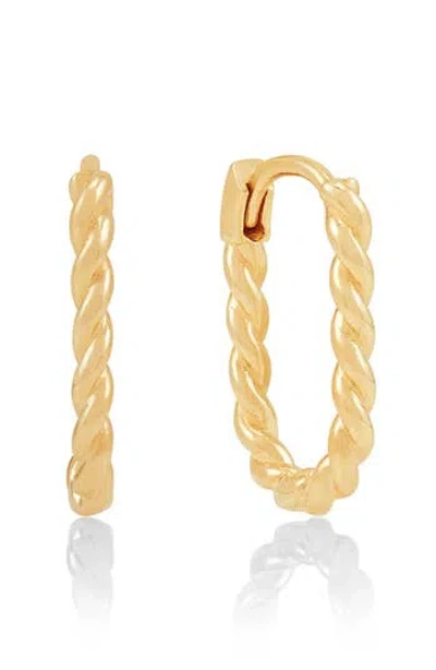 Frankie & Zoe Braided Hoop Earrings In Gold