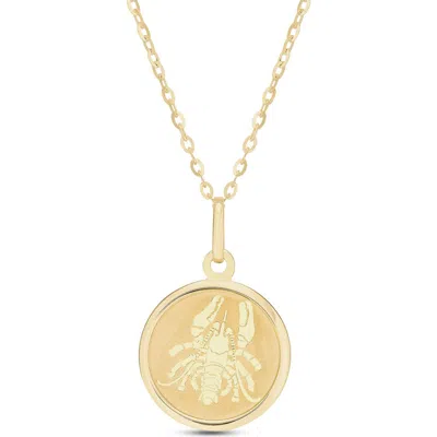 Frankie & Zoe Cancer Pendant Necklace In Gold