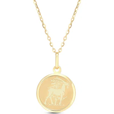 Frankie & Zoe Capricorn Pendant Necklace In Gold