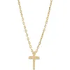 Frankie & Zoe Cross Pendant Necklace In Gold