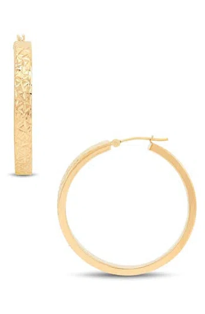 Frankie & Zoe Crystal Cut Tube Hoop Earrings In Gold