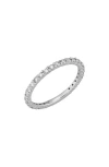Frankie & Zoe Diamond Band Ring In Metallic
