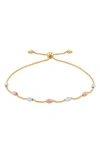 Frankie & Zoe Diamond-cut Bead Slide Bracelet