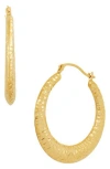 Frankie & Zoe Diamond Cut Hoop Earrings In Gold
