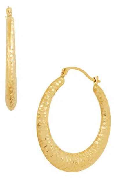 Frankie & Zoe Diamond Cut Hoop Earrings In Gold