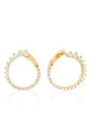 Frankie & Zoe Diamond Frontal Hoop Earrings In Gold