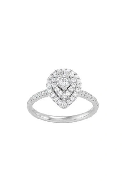 Frankie & Zoe Diamond Halo Ring In Gold