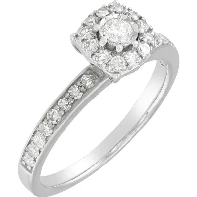Frankie & Zoe Diamond Halo Ring In Gold