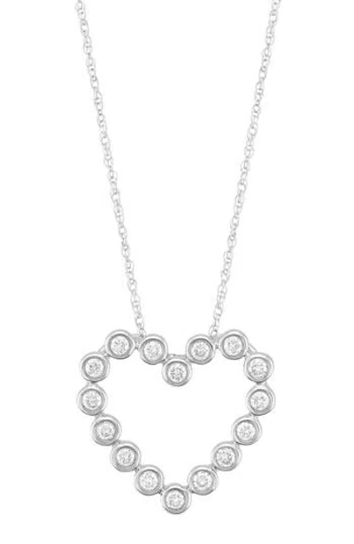 Frankie & Zoe Diamond Heart Pendant Necklace In Gold