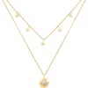 Frankie & Zoe Diamond Layered Necklace In Gold
