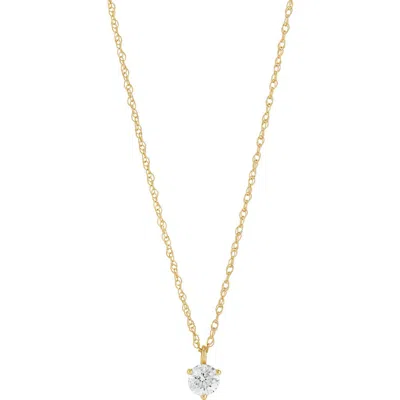 Frankie & Zoe Diamond Solitaire Necklace In Gold