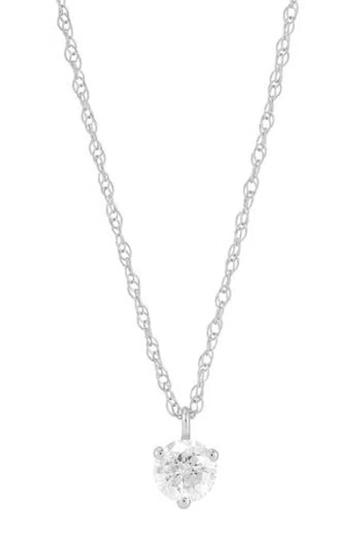 Frankie & Zoe Diamond Solitaire Necklace In Gold