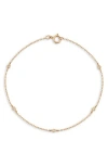 Frankie & Zoe Diamond Station Chain Bracelet In Gold