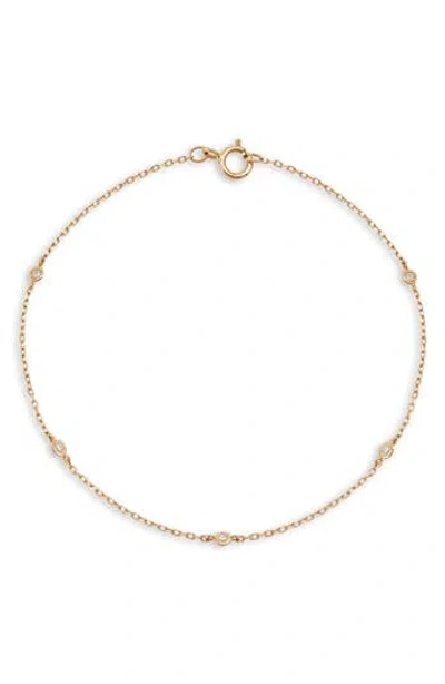 Frankie & Zoe Diamond Station Chain Bracelet In Gold