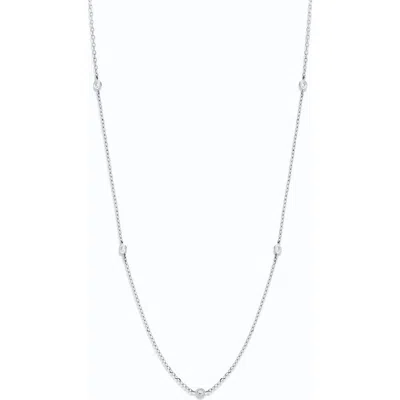 Frankie & Zoe Diamond Station Necklace In Gold
