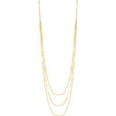 Frankie & Zoe Dot & Dash Chain Layered Necklace In Gold