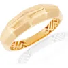 Frankie & Zoe Faceted Band Ring In Gold