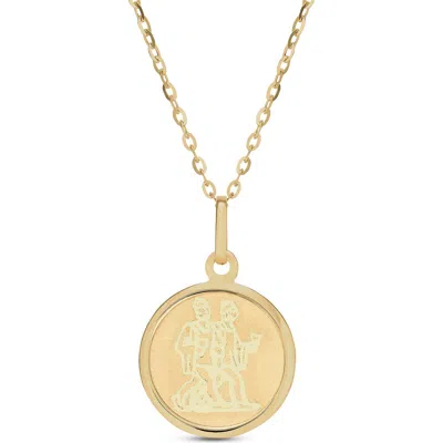 Frankie & Zoe Gemini Pendant Necklace In Gold