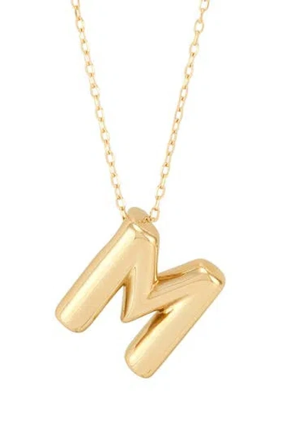 Frankie & Zoe Initial 'm' Pendant Necklace In Gold
