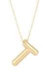 Frankie & Zoe Initial 'm' Pendant Necklace In Gold
