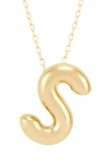 Frankie & Zoe Initial 'm' Pendant Necklace In Gold