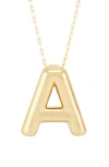 Frankie & Zoe Initial 'm' Pendant Necklace In Gold