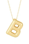 Frankie & Zoe Initial 'm' Pendant Necklace In Gold