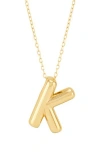Frankie & Zoe Initial 'm' Pendant Necklace In Gold