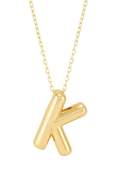 Frankie & Zoe Initial 'm' Pendant Necklace In Gold