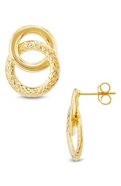 Frankie & Zoe Interlocking Circle Stud Earrings In Gold