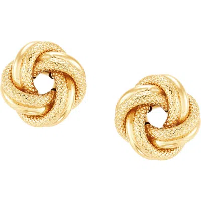 Frankie & Zoe Knot Stud Earrings In Gold